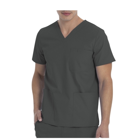 Pewter Scrub top 3X - Picture 2 of 2
